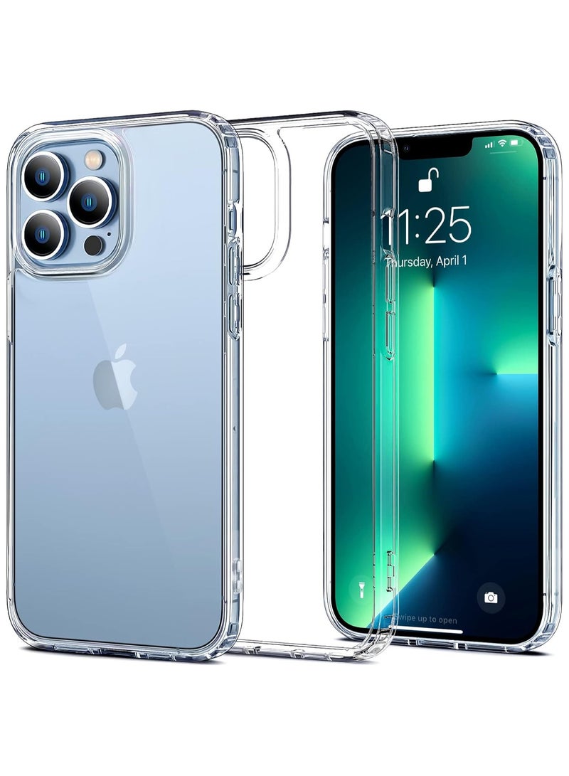 غطاء حماية لهاتف آيفون 13 برو 6.1 بوصة  مضاد للإصفرار شفاف - Image 1