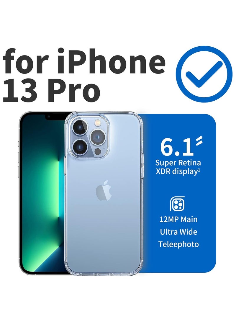 غطاء حماية لهاتف آيفون 13 برو 6.1 بوصة  مضاد للإصفرار شفاف - Image 2