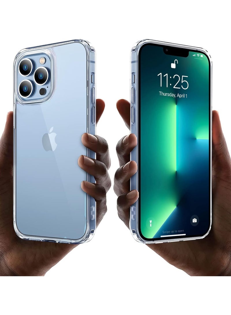 غطاء حماية لهاتف آيفون 13 برو 6.1 بوصة  مضاد للإصفرار شفاف - Image 3