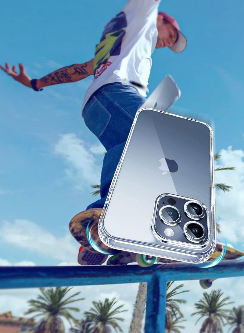 غطاء حماية لهاتف آيفون 13 برو 6.1 بوصة  مضاد للإصفرار شفاف - Image 4