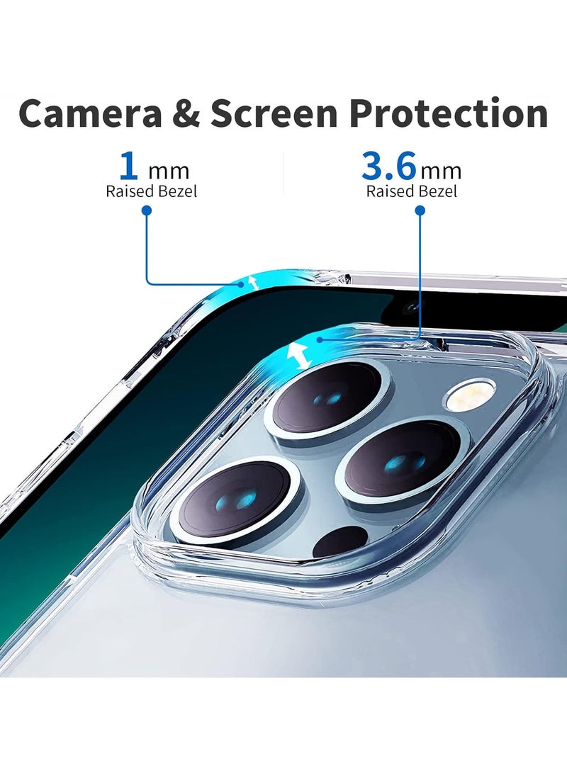 غطاء حماية لهاتف آيفون 13 برو 6.1 بوصة  مضاد للإصفرار شفاف - Image 5