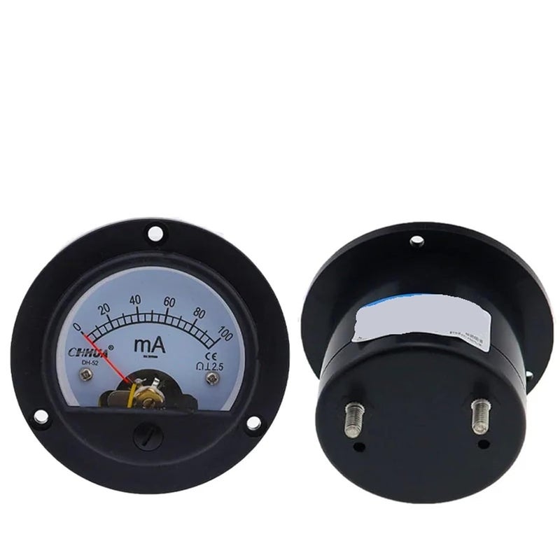 DH-52mA DC Pointer Ammeter Circular Instrument Measuring Current 1Pcs(2mA) - Image 1