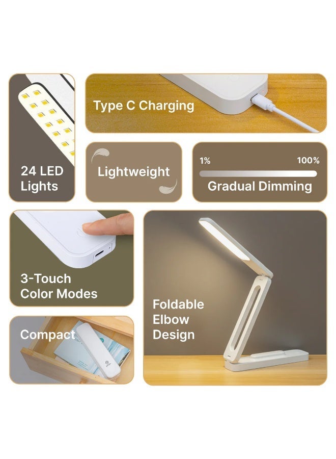 مصباح مكتب ذكي قابل للطي ومتعدد الاستخدامات - إضاءة LED موفرة للطاقة مع قاعدة تثبيت جدارية - Image 2