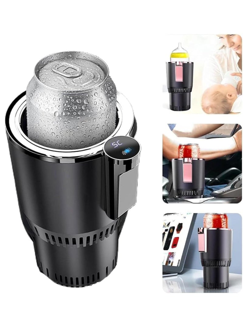 DIGI CORE 2-in-1 Smart Temperature Control Cup For Car Smart Car Hot & Cold Cup Holder Rapid Heating & Cooling Insulated Electric Beverage Mug For Car Home Office Travel Portable Temperature Control Cup Accessory, Smart Cup For Car, Heated Travel Mug Auto Cooling And Heating Cup Holder - Image 1