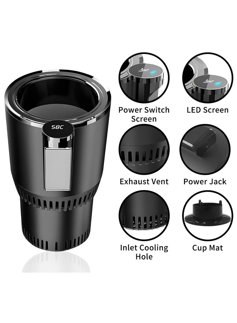 DIGI CORE 2-in-1 Smart Temperature Control Cup For Car Smart Car Hot & Cold Cup Holder Rapid Heating & Cooling Insulated Electric Beverage Mug For Car Home Office Travel Portable Temperature Control Cup Accessory, Smart Cup For Car, Heated Travel Mug Auto Cooling And Heating Cup Holder - Image 5