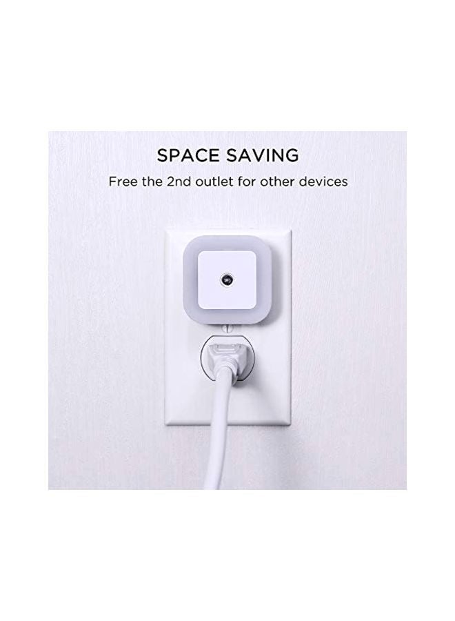 NIBEMINENT 6-Piece LED Night Lights White 2.2x2.2x1.6inch - Image 3