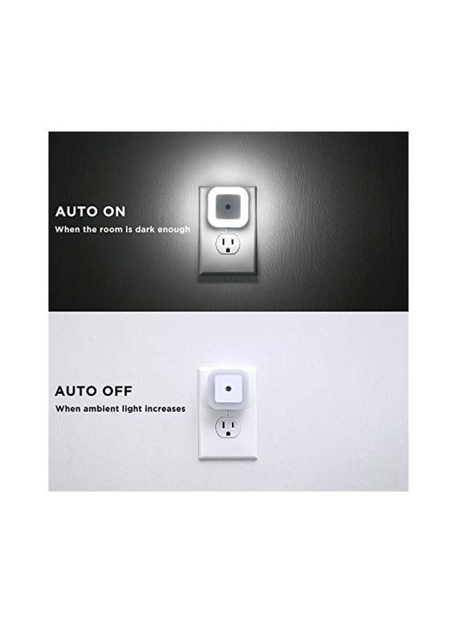 NIBEMINENT 6-Piece LED Night Lights White 2.2x2.2x1.6inch - Image 2