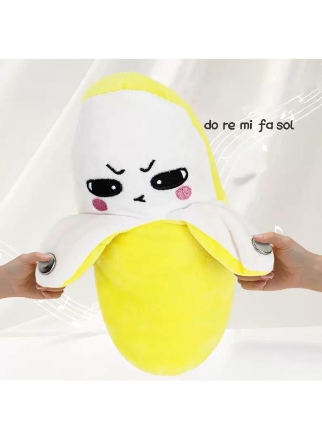 Interactive Musical Plush Toy Fruit Touch and Sensor with 15 Sound Modes and Interaction for 2 Persons - Battery Operated Musical Toy Banana for Kids - Image 1