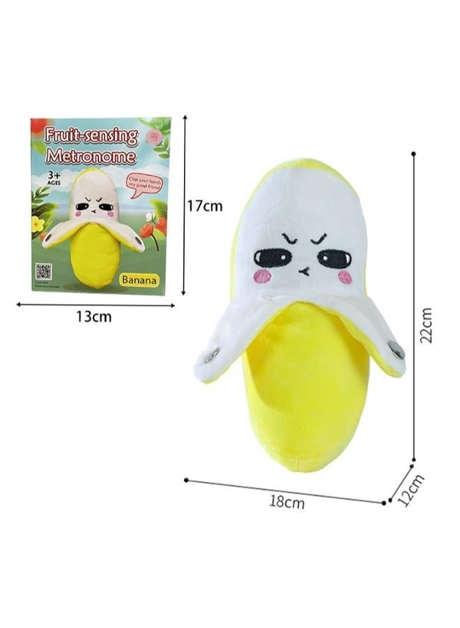 Interactive Musical Plush Toy Fruit Touch and Sensor with 15 Sound Modes and Interaction for 2 Persons - Battery Operated Musical Toy Banana for Kids - Image 3