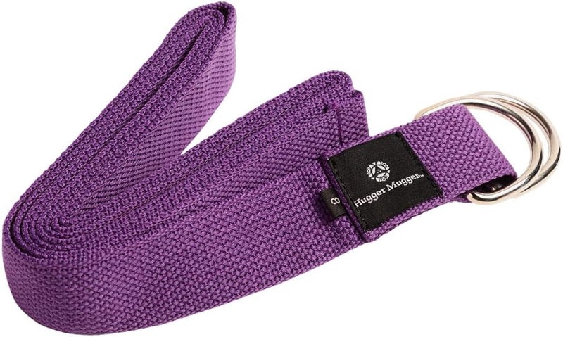 هوجر موغر D-Ring Cotton Yoga Strap - Super Strong Cotton, Metal D-Ring Buckle, Multiple Lengths Available - Image 1