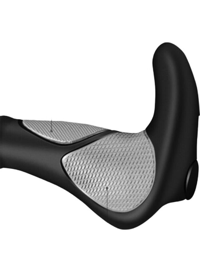 yaphtes Universal Bicycle Handlebar Grips, Double-Sided Locking, Non-Slip Rubber Grip, Horn Meat Ball, Mountain Bike Handlebar - Image 1
