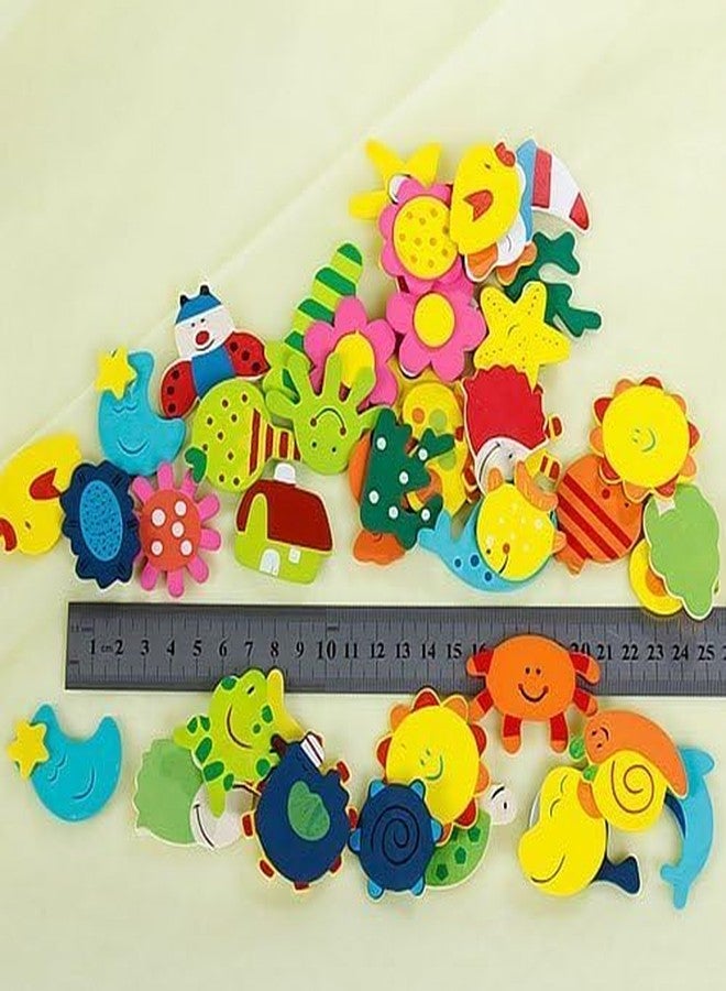 كرافت ديف مجموعة مغناطيسات خشبية من كرافت ديف بتصميم مستوحى من الطبيعة - 40 قطعة، متعددة الألوان - Image 3