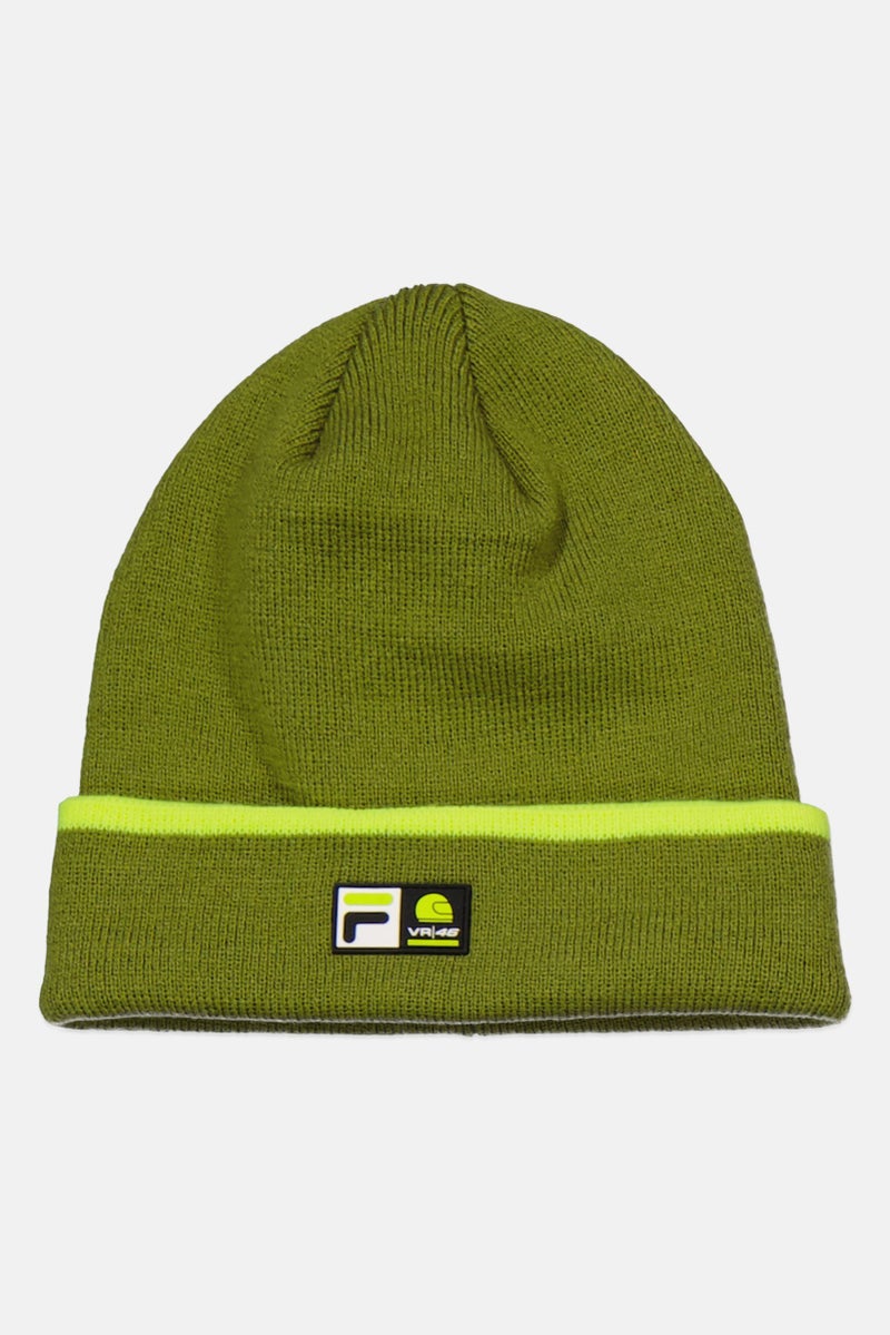 FILA Men Brand Logo Beanie Hat, Green - Image 1
