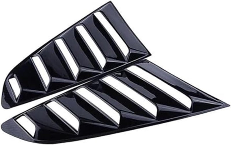 QASULER Car Rear Louver Window Cover for Ford Mustang - Image 2