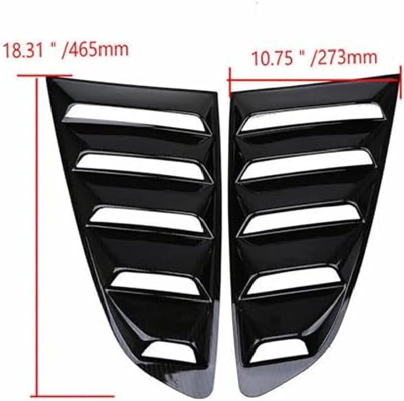 QASULER Car Rear Louver Window Cover for Ford Mustang - Image 4