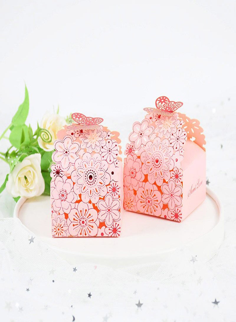 SYOSI Flower Butterfly Hollow Candy Box, 50Pcs Mini Cookie Gift Boxes Butterfly Party Decoration Wedding Favors Chocolate Box for Wedding Bridal Birthday Party Supplies, European Wedding Candy Box - Image 5