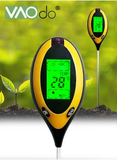 VAOdo 4-in-1 Soil Moisture Meter Digital PH Meter/Soil Moisture/Plant Temperature/Sunlight Intensity Backlight LCD Display Soil Test Meter for Garden Lawn Plant Care Farm and Indoor Outdoor Plants  - Image 1