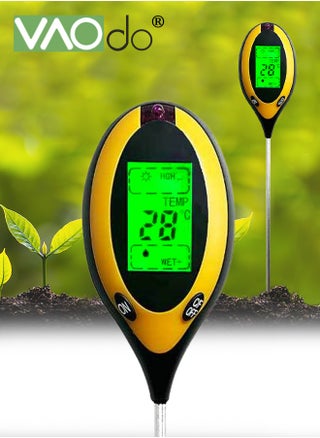 4-in-1 Soil Moisture Meter Digital PH Meter/Soil Moisture/Plant Temperature/Sunlight Intensity Backlight LCD Display Soil Test Meter for Garden Lawn Plant Care Farm and Indoor Outdoor Plants - pzsku/Z0E8549EB1000B0565D46Z/45/_/1723599981/76053ad6-a9c9-4452-bab4-5231d8b84cbb