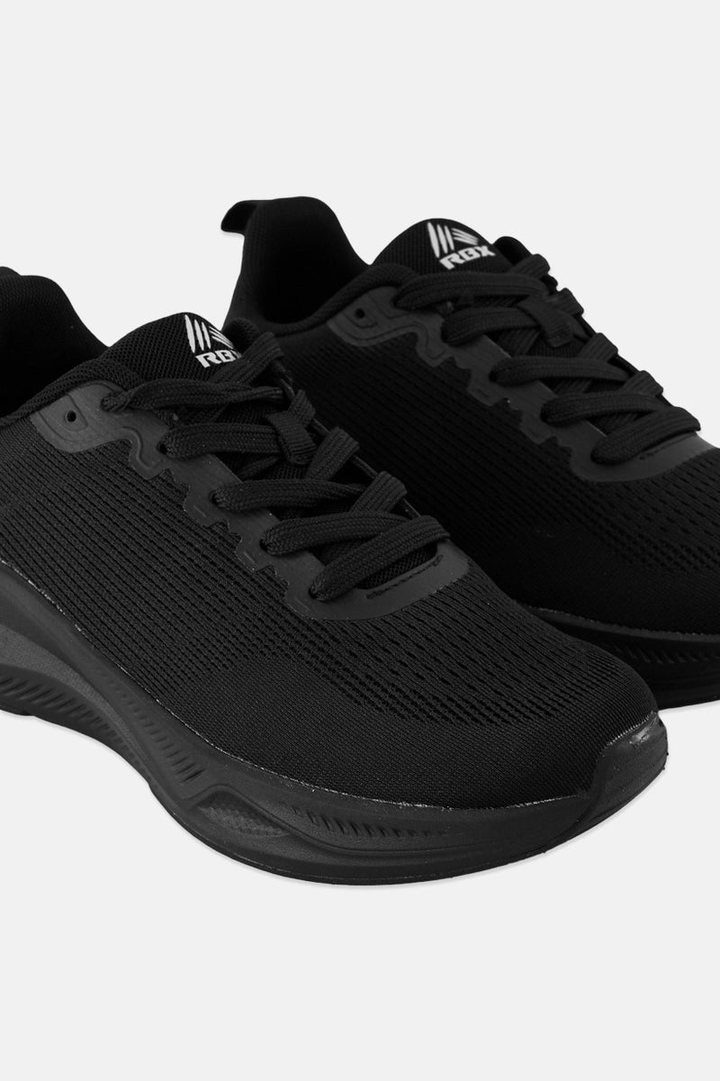 RBX Men Lace Up Running Shoes, Black - Image 3