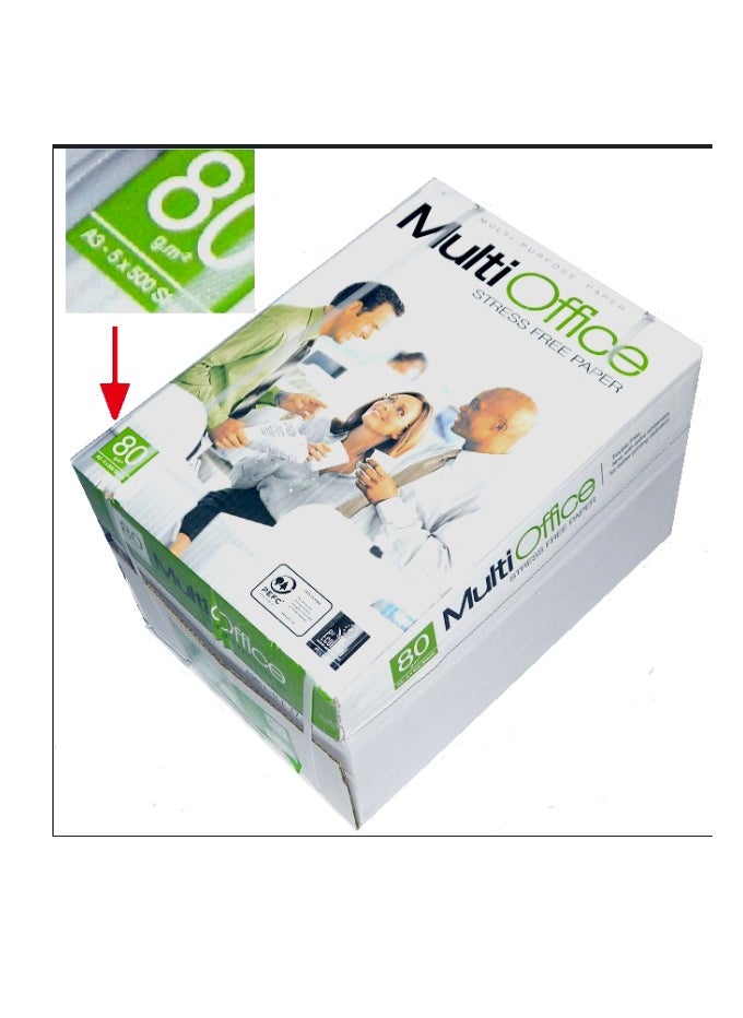 Multi Office Multi Office  A3 Copy Paper 80 gm 500 paper 5 Pack  - Image 4