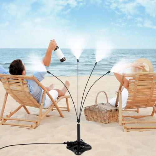 VIHOSE 1 Set Standing Misters for Outside Patio, Portable Stand Misting System for Cooling Outdoor 26.2 Ft Stand Misting Line for Patio Cooling, Backyard, Porch, Water Playing, Pet Cooling - Image 1