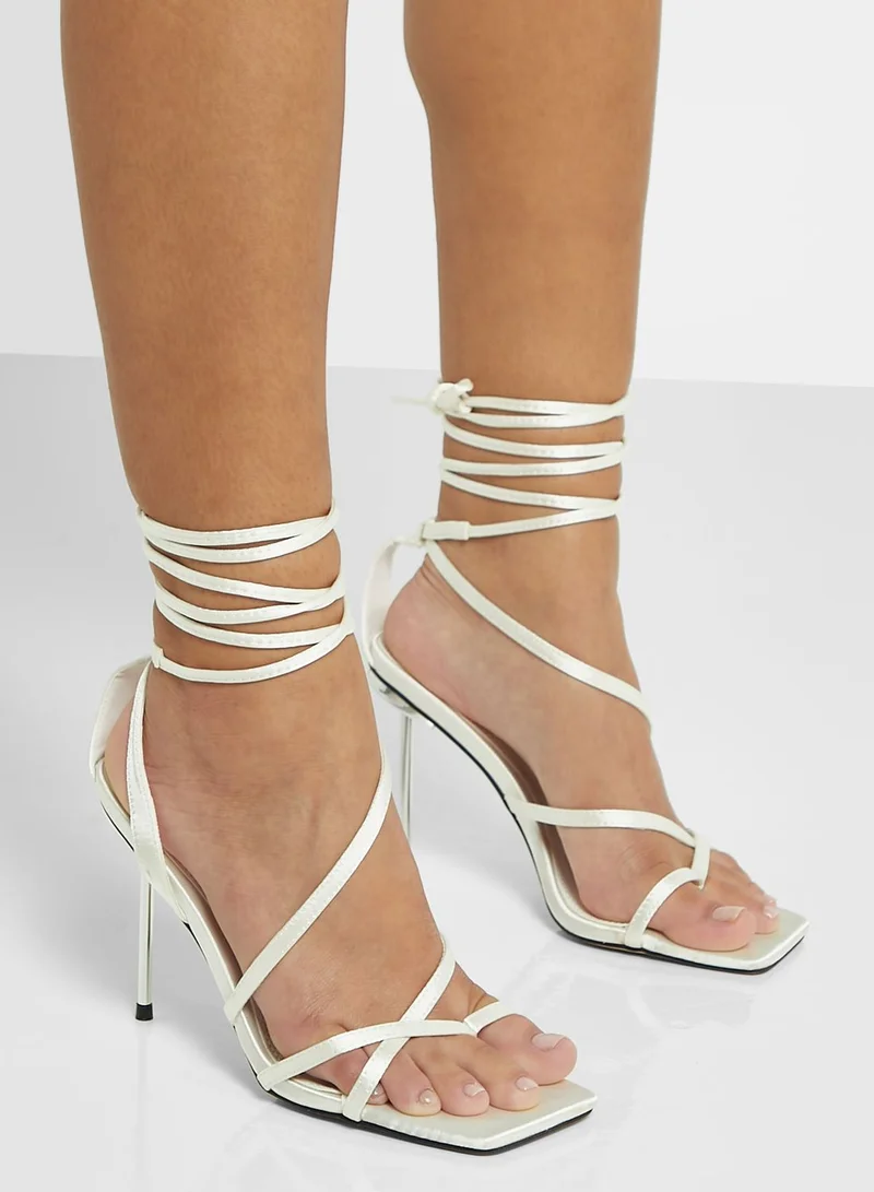 TOPSHOP Multi Strap Mid Heel Sandals