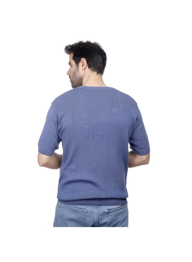Coup Coup Men Plain T-Shirt With Round Neck And Short Sleeves
