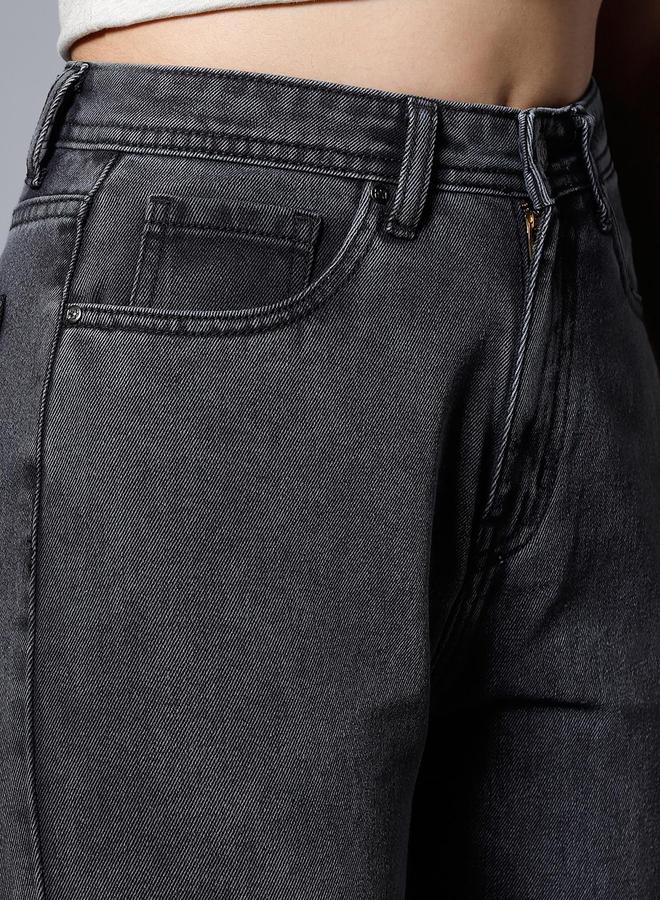 هاي ستار جينز بخصر عالي بقصة مام فيت - Image 5