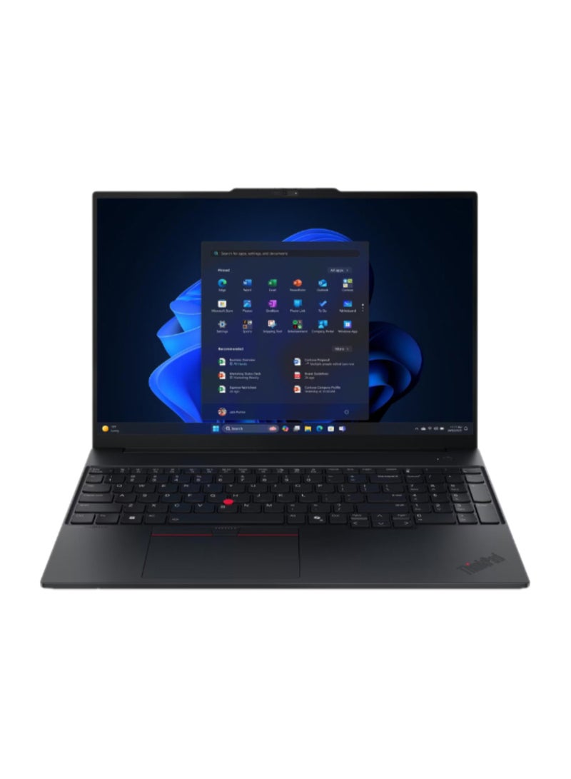 Lenovo ThinkPad E16 Gen 3 Laptop With 16 Inch WUXGA (1920x1200) Display, Core Ultra 5-255U Processor/ 8GB RAM DDR5/512GB SSD/Intel Integrated Graphics/DOS(Without Windows) English/Arabic Black - Image 1