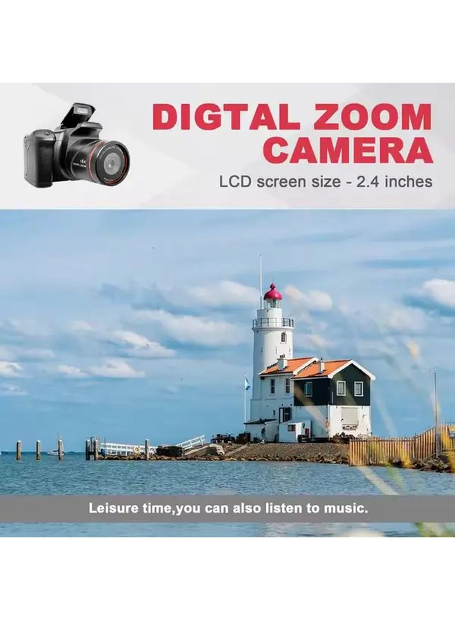 16x Digital Zoom Compact Portable Camera 2.4 Inch LCD Screen 1080P HD Video Recording Auto Focus USB Charging Travel Vlog Camera for Beginners Content Creators Streaming Equipment Durable Build High Quality Lens - Image 5