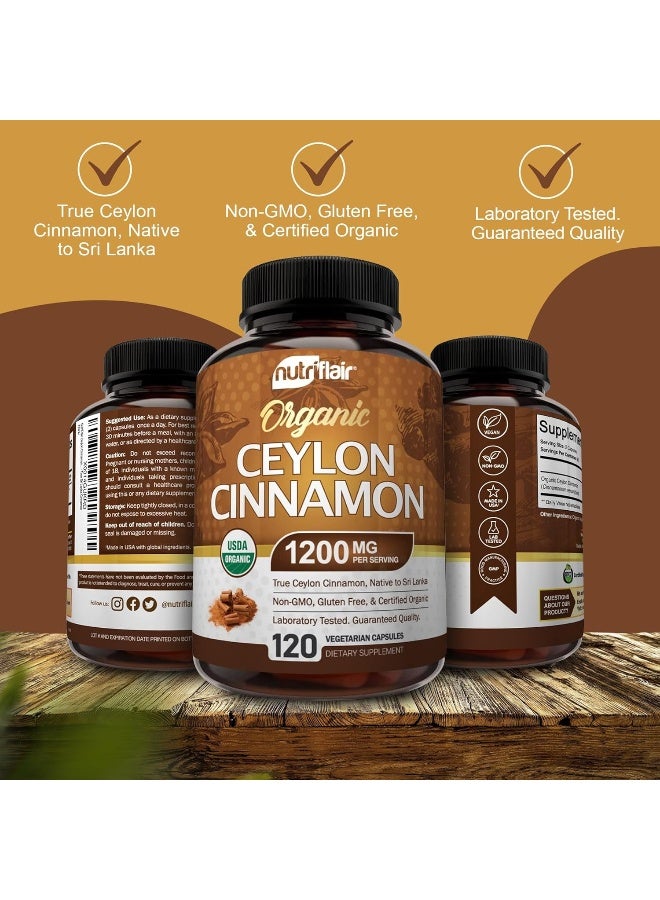 NutriFlair Ceylon Cinnamon (1200mg/Serving, 120 Capsules) - Image 4