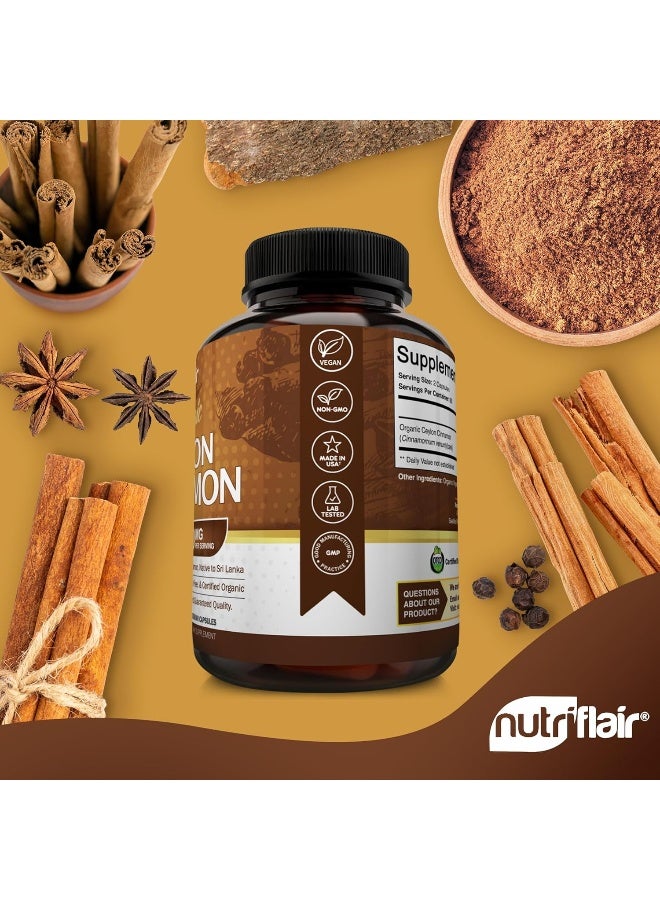 NutriFlair Ceylon Cinnamon (1200mg/Serving, 120 Capsules) - Image 3