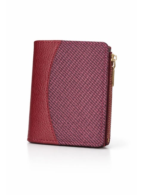 Elegant Textured Women’s Wallet Burgundy