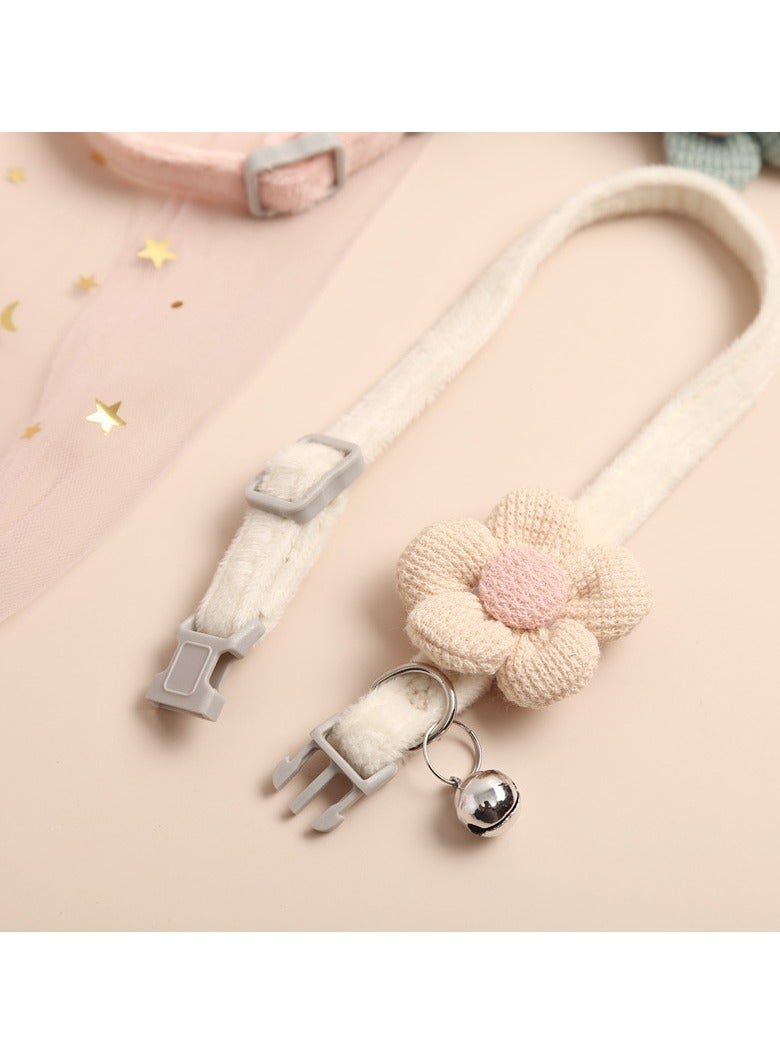 RTYY 4Pcs Cat Collar Flower Cat Collar Breakaway Kitten Collar Flower and Bell Soft Nylon Adjustable Breakaway Collars for Girls Boys Cats, Small Dogs, Puppies - Image 5