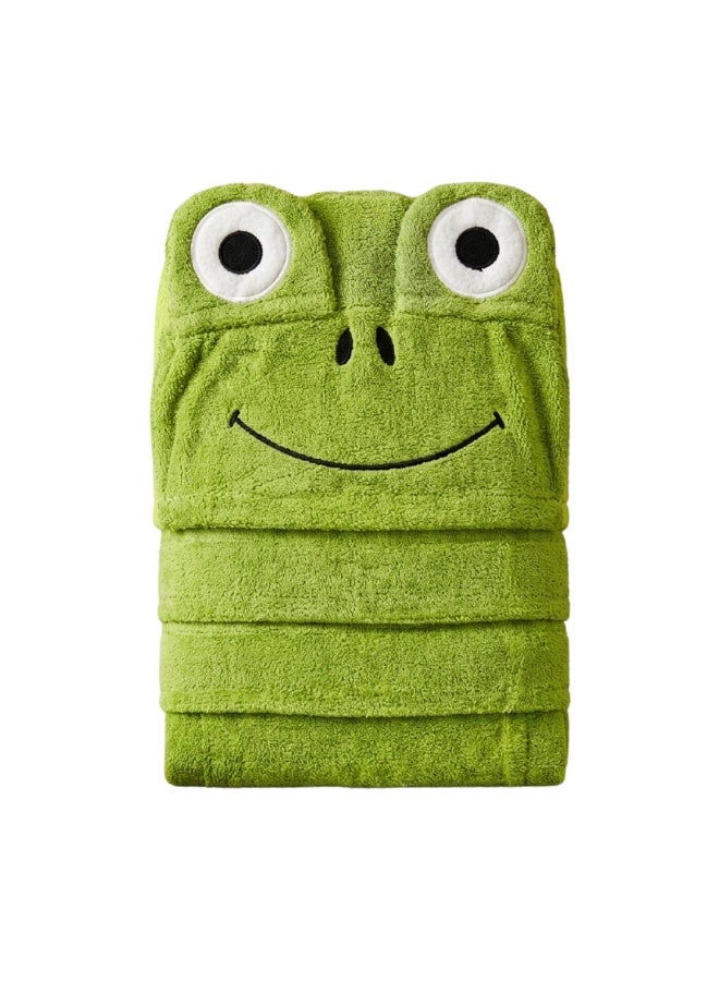 VELMORE Premium Kids Hooded Bathrobe – 100% Cotton Soft & Absorbent Towel Robe for Boys & Girls, Lightweight, Quick Dry, with Belt & Pockets (650 GSM) - 12 - 16 Y - Light Green - Image 3