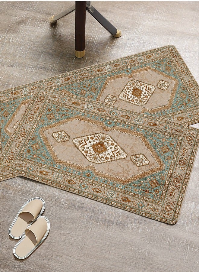 2 PCS Kitchen Floor Mats Rugs Set, Cushion Floor Carpet, Waterproof, Oil Resistant and Anti-Fatigue PU Standing Mat for Kitchen, Floor, Office, Sink, Laundry 45*75CM+45*120CM - Image 2