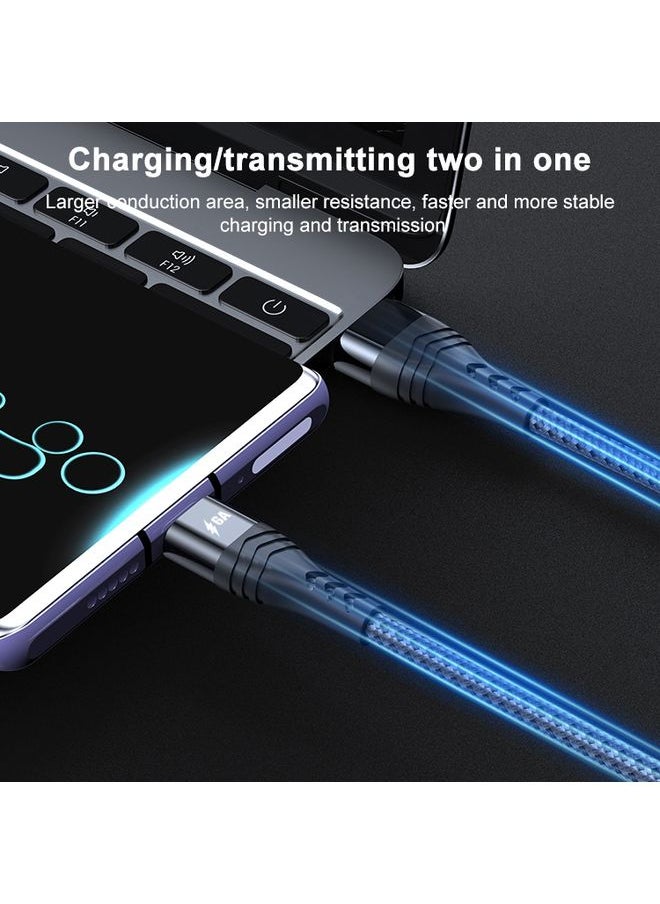 ADC - ADC-005 6A USB to USB-C / Type-C Weave Fast Charging Data Cable, Length:1m(Black) - Image 1