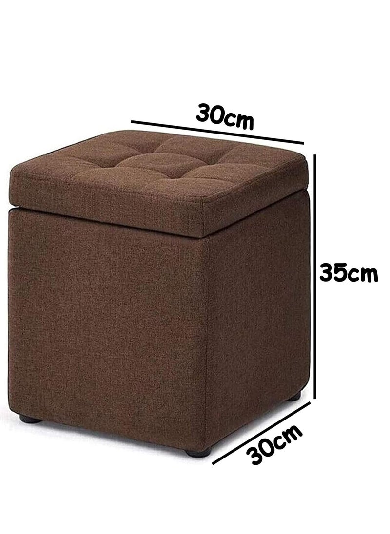 Generic - FFD Storage Ottoman Cube Footrest Seat,Space Saving Foldable Storage Ottoman Boxes Padded with Memory Foam Folding Stool - Image 1