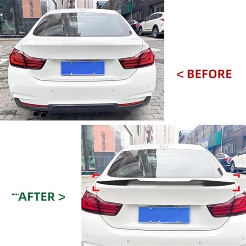 QASULER Carbon Look Rear Bumper Spoiler for BMW 4 Series - Image 3