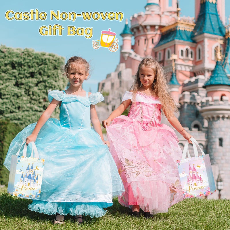 Locmeo 24 Pcs Party Favor Bags with Handles Reusable Non Woven Candy Goodie Bags Treat Gift Bag for Girl Boy Birthday Baby Shower, 8 x 4 x 10 Inch - Image 5