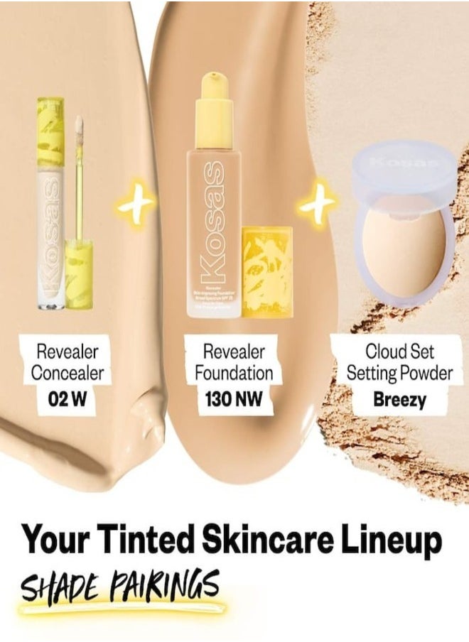 Kosas - Kosas Revealer Super Creamy & Brightening Concealer with Caffeine & Hyaluronic Acid, Tone 03 W - Light With Subtle Golden Undertones 5g - Medium to Full Coverage - Image 1