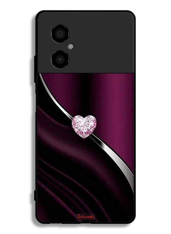 Tolwak Xiaomi Poco M4 5G Protective Case Cover Diamond Heart - Image 2