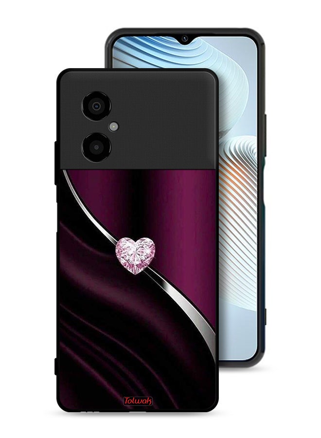 Tolwak Xiaomi Poco M4 5G Protective Case Cover Diamond Heart - Image 1