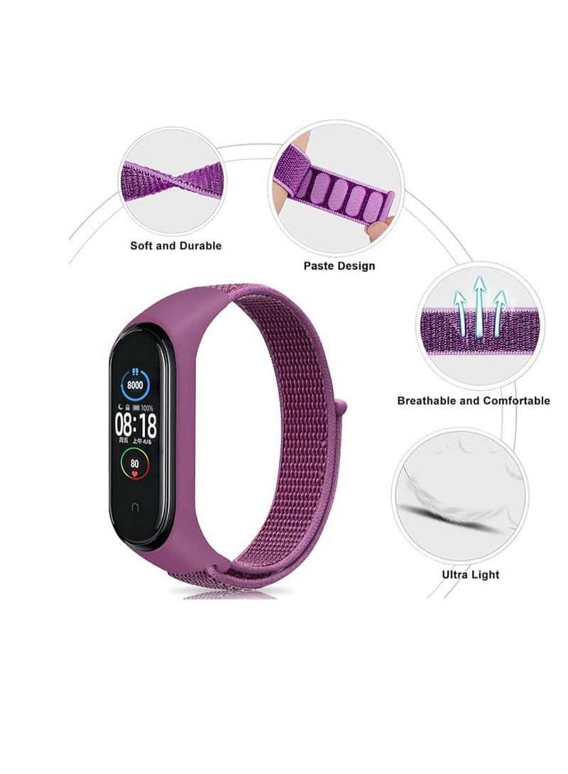 Bracelet for Xiaomi Mi Band 7/Mi Band 6/Mi Band 5, Nylon Watch Strap, Adjustable Sports Replacement Strap, Compatible with Xiaomi Mi Band 6/Mi Band 5/Mi Band 7/Amazfit Band 5