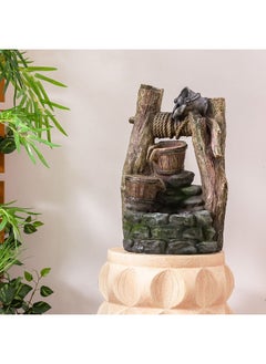 DANUBE HOME Tigris Fountain Made of Polyresin Natural Flowing Water Meditation Modern Design Zen Water Falls Decor For Home Office | Decorative Outdoor Fountain Floor Standing Design Outdoor Decor For Garden Patio Backyard  - Image 2
