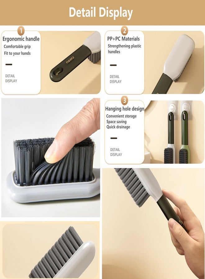 Selaurel Laundry Stain Brush Household Scrub Brush Laundry Brush for Stain Removal,Soft Bristle Brush 2 Pack Stain Brush for Clothes Scrubbing Bathroom Cleaning Brush,Easy to Hold - Image 4