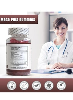 Wins Town Maca Plus Gummies, 1500mg Big Booty Enhancer with Black Maca Root & Dong Quai Extract, Gluteus Boost Vitamins for Women, Fruit Flavor, 60 Count  - Image 4