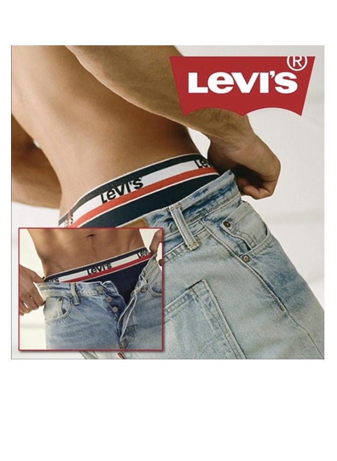 Levi's - Levi's Mens Stretch Boxer Brief Underwear 100% Cotton Stretch Underwear / 6 Pack - Image 1