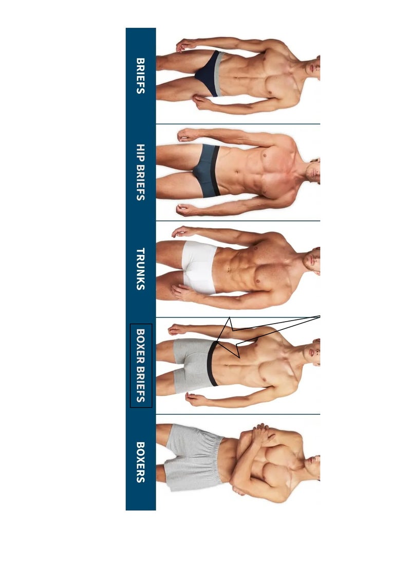 Levi's - Levi's Mens Stretch Boxer Brief Underwear 100% Cotton Stretch Underwear / 6 Pack - Image 1