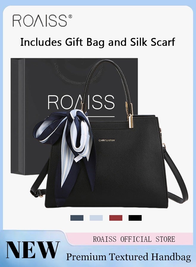 roaiss Exquisite Elegant Handbags for Women Large Capacity Premium Ladies Shoulder Crossbody Bags with Silk Scarf and Gift Bag Perfect Gifts for Mother Wife Bridal Suitable for Ramadan Wedding or Casual Time  - Image 1